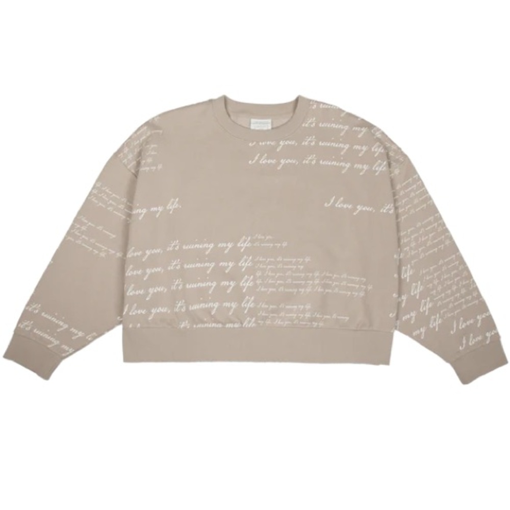 TAYLOR SWIFT • I LOVE YOU IT'S RUINING MY LIFE BOXY CROPPED CREWNECK (M)